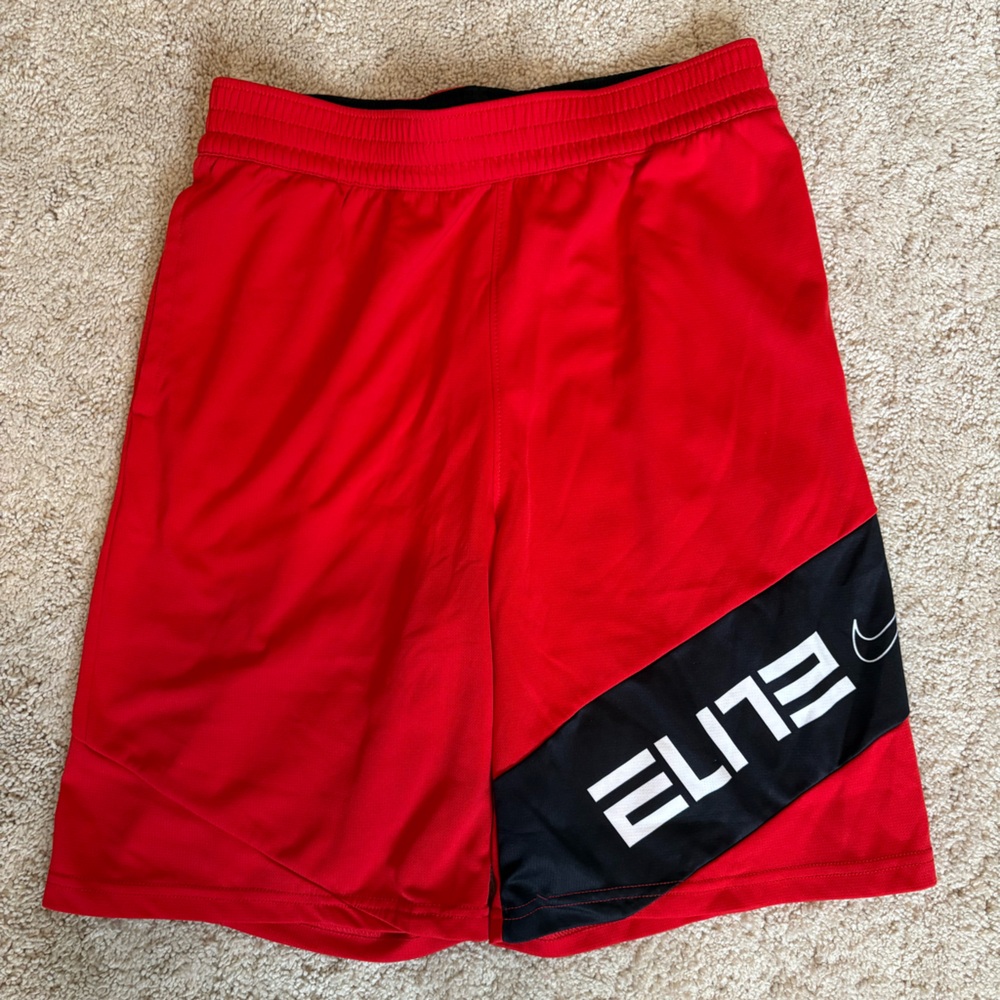 Nike Black and Red Dri-FIT Shorts YXL